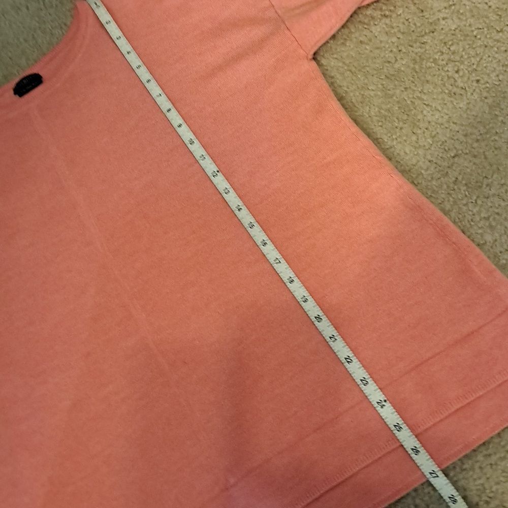 Talbots Woman Sweater Pink Merino Wool Soft Size 2X Dropped Shoulder 3/4 Sleeve - Picture 9 of 10